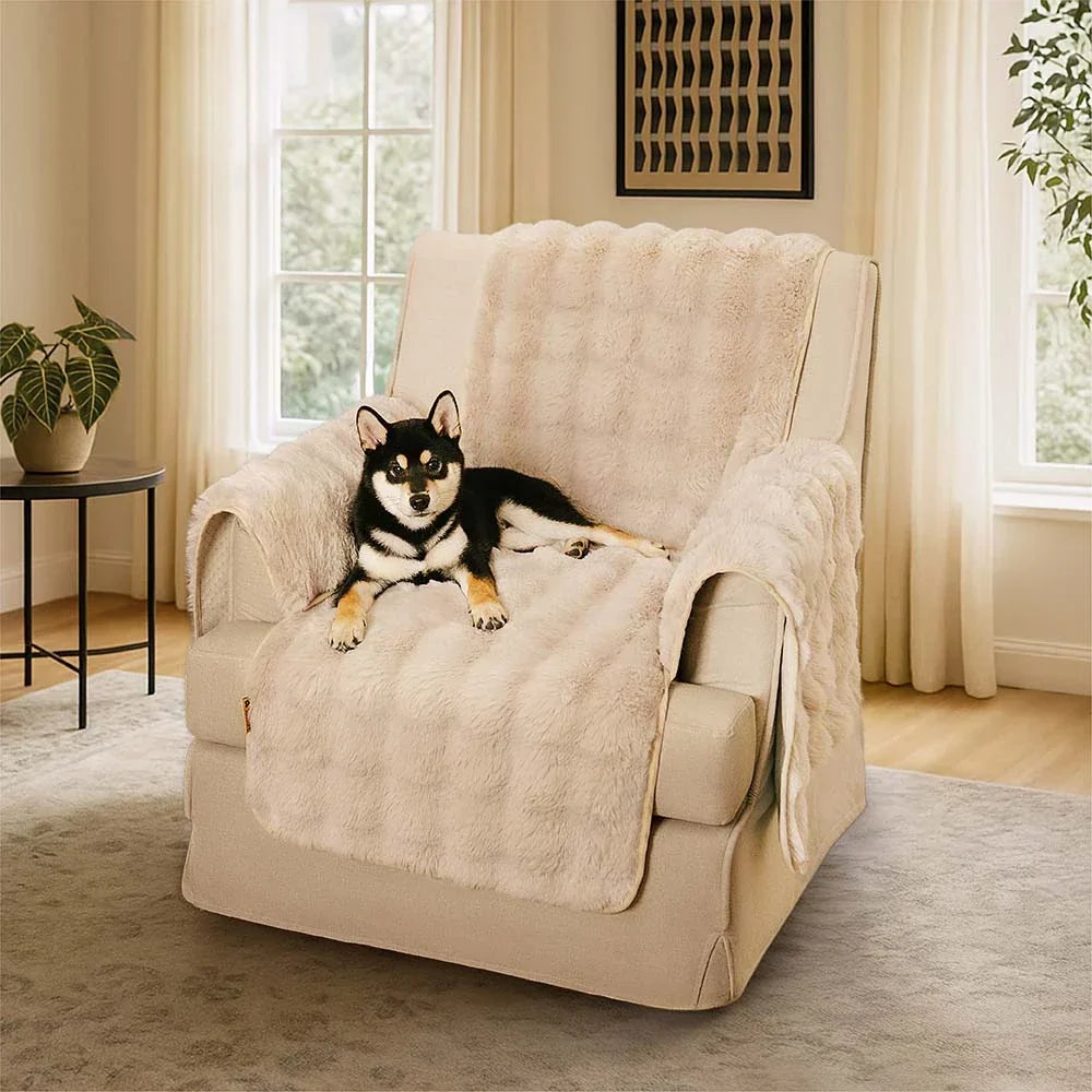 Water-resistant Fluffy Soft Furniture Protector Recliner Chair Covers... detail view 2 | Petix pet supplies for dogs and cats