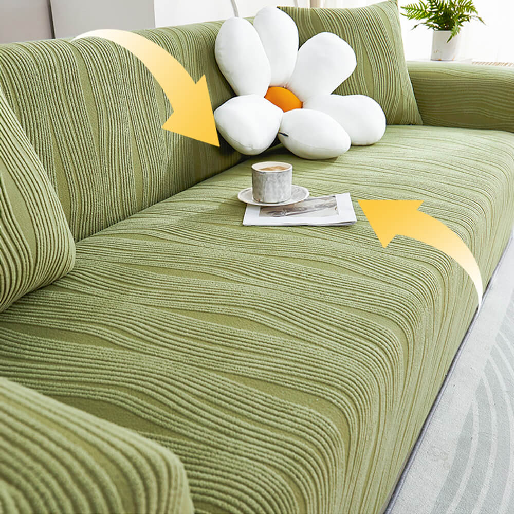 Jacquard Stretch Full-Cover Anti-scratch Armchair Cover - Couch Cover detail view 2 | Petix pet supplies for dogs and cats