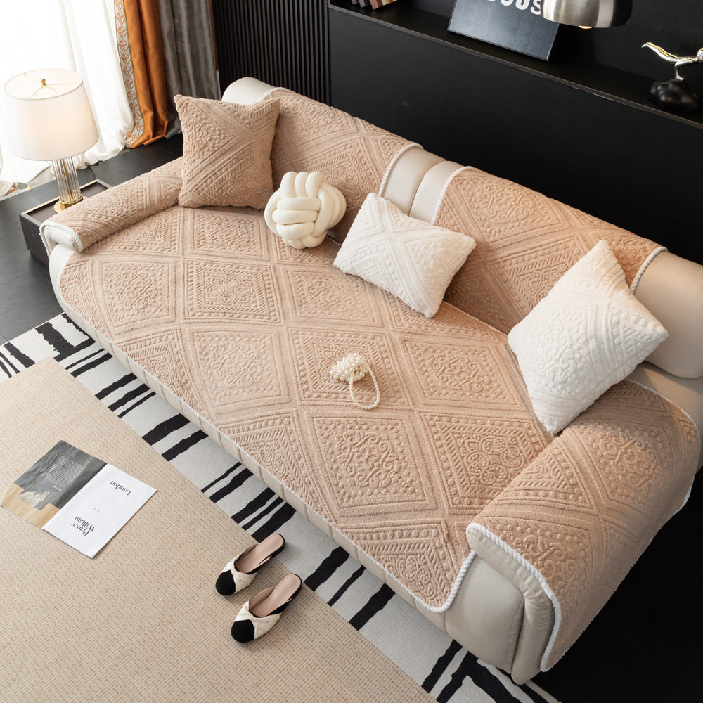 All Season Nordic Style Carved Plush Decorative Non-Slip Couch C... main product image | Petix pet supplies for dogs and cats