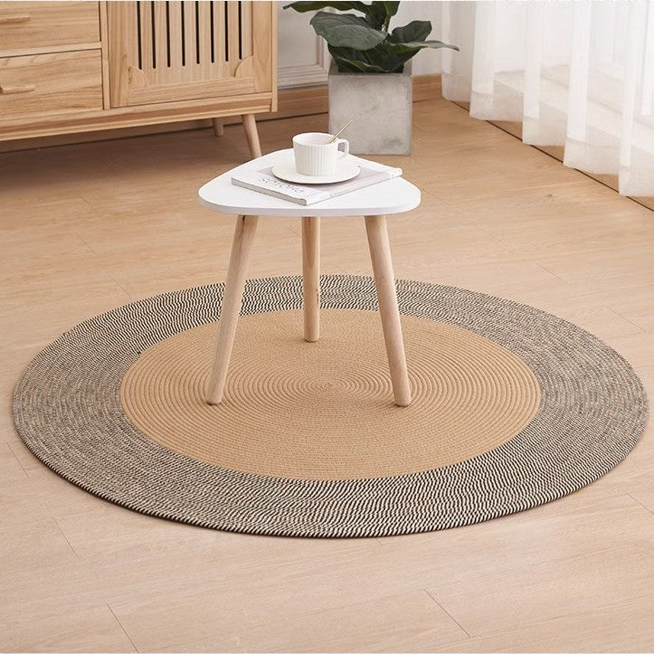 Nordic Handwoven Durable Cat Scratch Mat Rug with Fringe - Rug detail view 2 | Petix pet supplies for dogs and cats