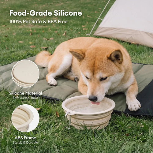 Collapsible Silicone Dog Bowl-Urban Roaming - Pet Bowls, Feeders & Wa... detail view 2 | Petix pet supplies for dogs and cats