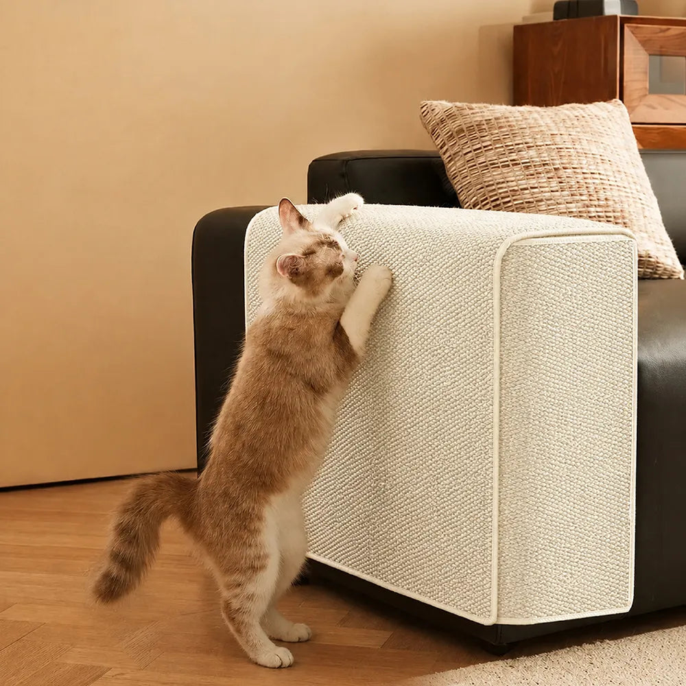 Adjustable Faux Sisal Scratch-Resistant Sofa Armrest Protector Cover... detail view 10 | Petix pet supplies for dogs and cats