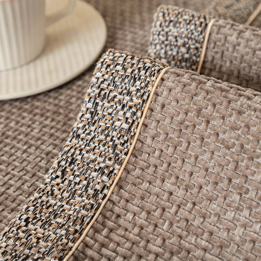 All-Season Modern Tweed Woven Chenille Anti-Slip Outdoor Couch Cover... detail view 14 | Petix pet supplies for dogs and cats