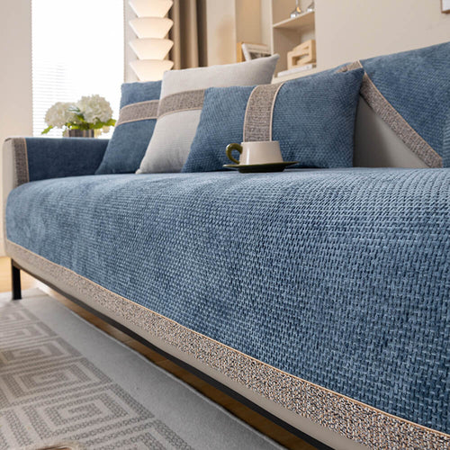 All-Season Modern Tweed Woven Chenille Anti-Slip Outdoor Couch Cover... detail view 2 | Petix pet supplies for dogs and cats