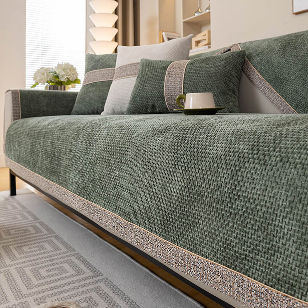 All-Season Modern Tweed Woven Chenille Anti-Slip Outdoor Couch Cover... detail view 8 | Petix pet supplies for dogs and cats