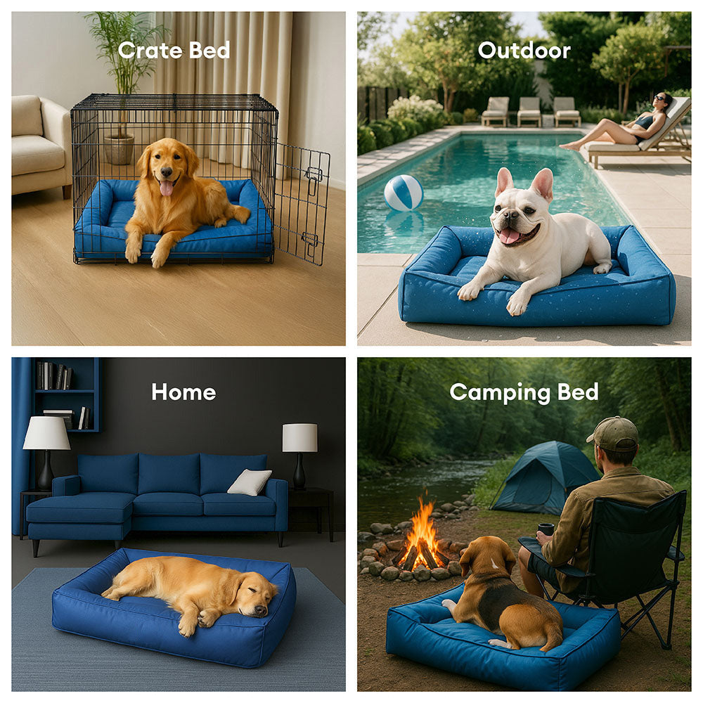 Fully Orthopedic Surround Support Waterproof Large Outdoor Dog Bed