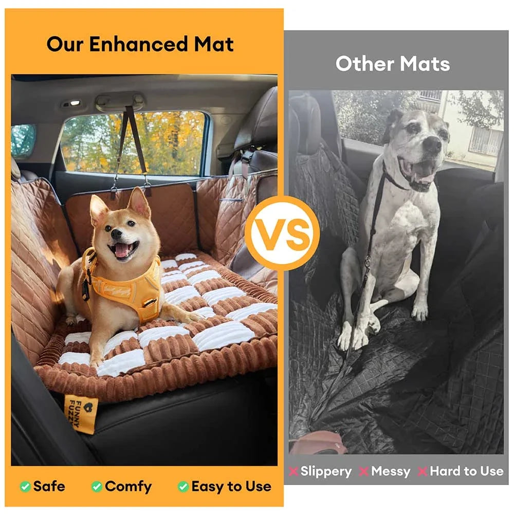 Premium Faux Leather Water-repellent Hammock Dog Car Seat Cover With... detail view 5 | Petix pet supplies for dogs and cats