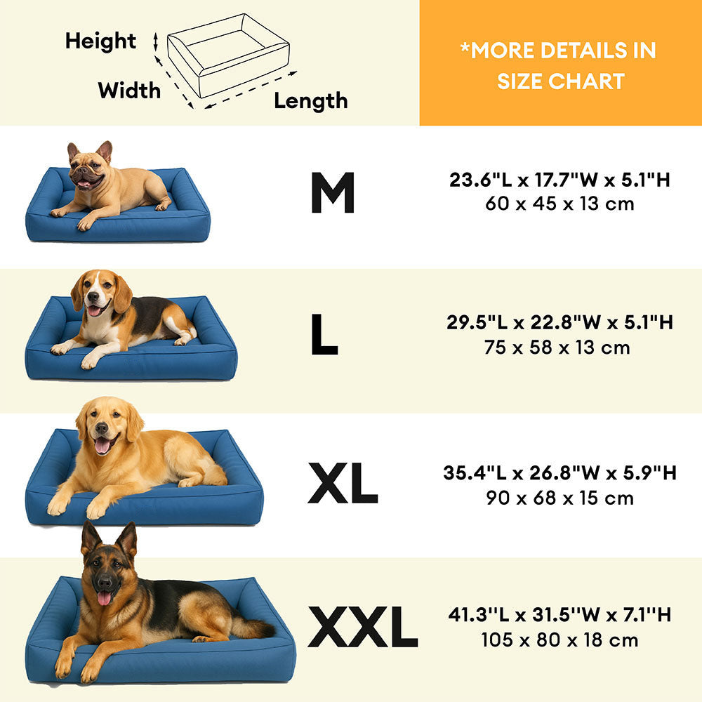Fully Orthopedic Surround Support Waterproof Large Outdoor Dog Bed