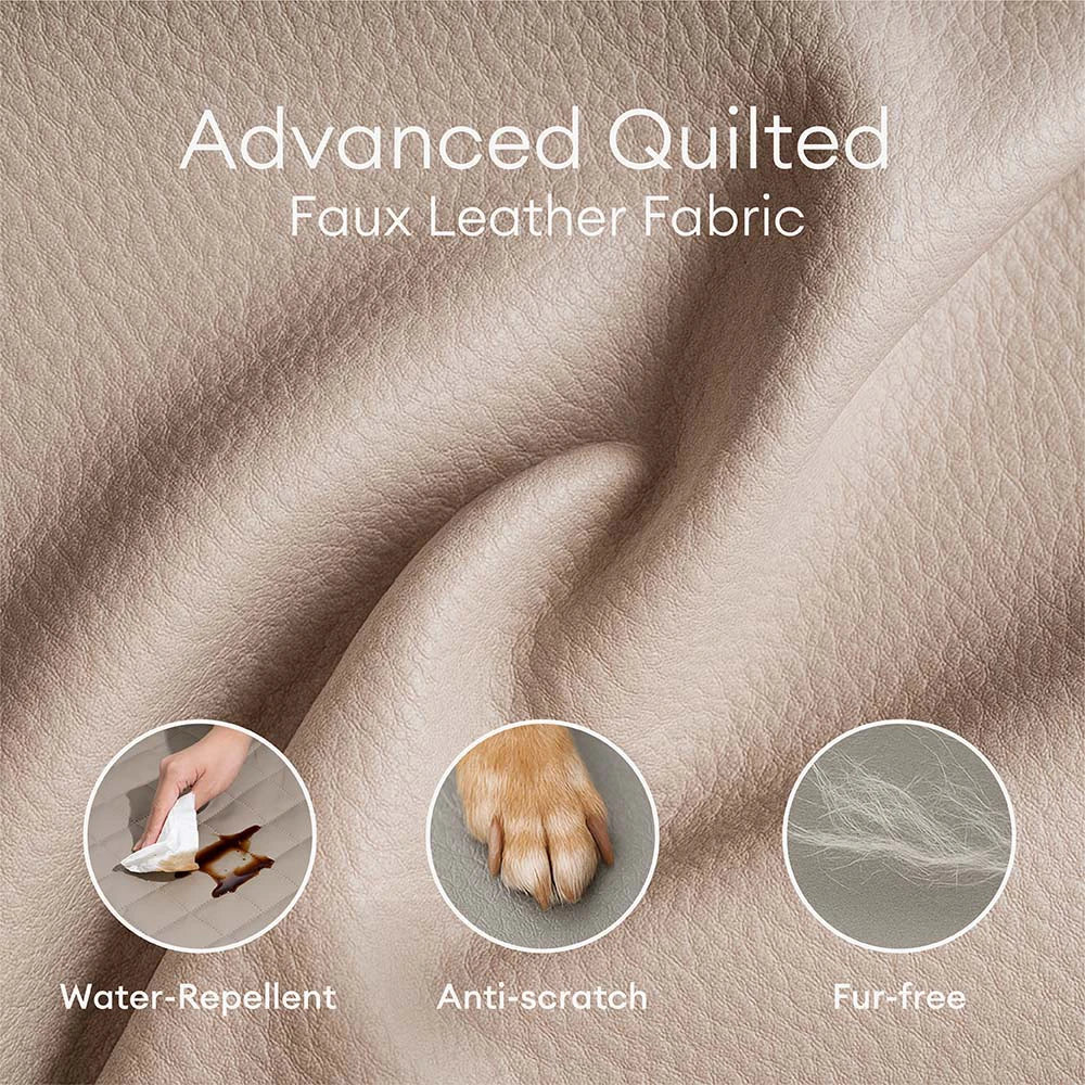 Deluxe Faux Leather & Plush Removable Orthopedic Donut Dog Bed - Warm... detail view 4 | Petix pet supplies for dogs and cats