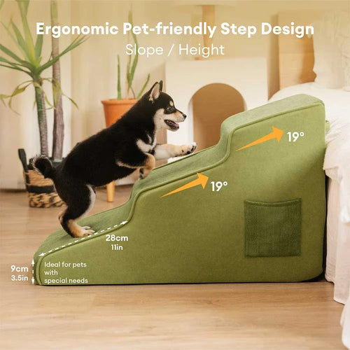 Chenille Extra Wide Non-Slip Removable Sponge Pet Stairs - SafeRamp... detail view 2 | Petix pet supplies for dogs and cats