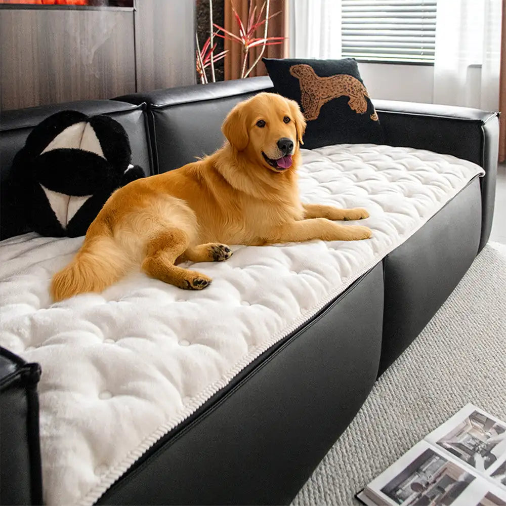 Vintage Leather Sofa Protection Non-Slip Couch Cover - Couch Cover detail view 3 | Petix pet supplies for dogs and cats