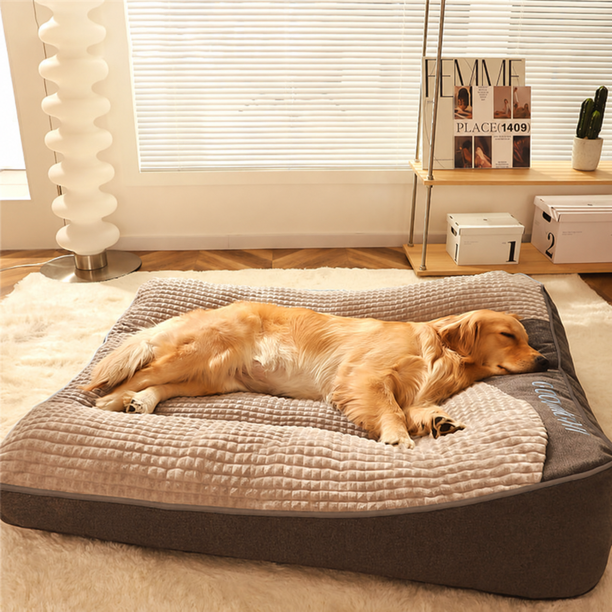 Large Outdoor Scratch-resistant Spine Protection Dog Cushion Bed