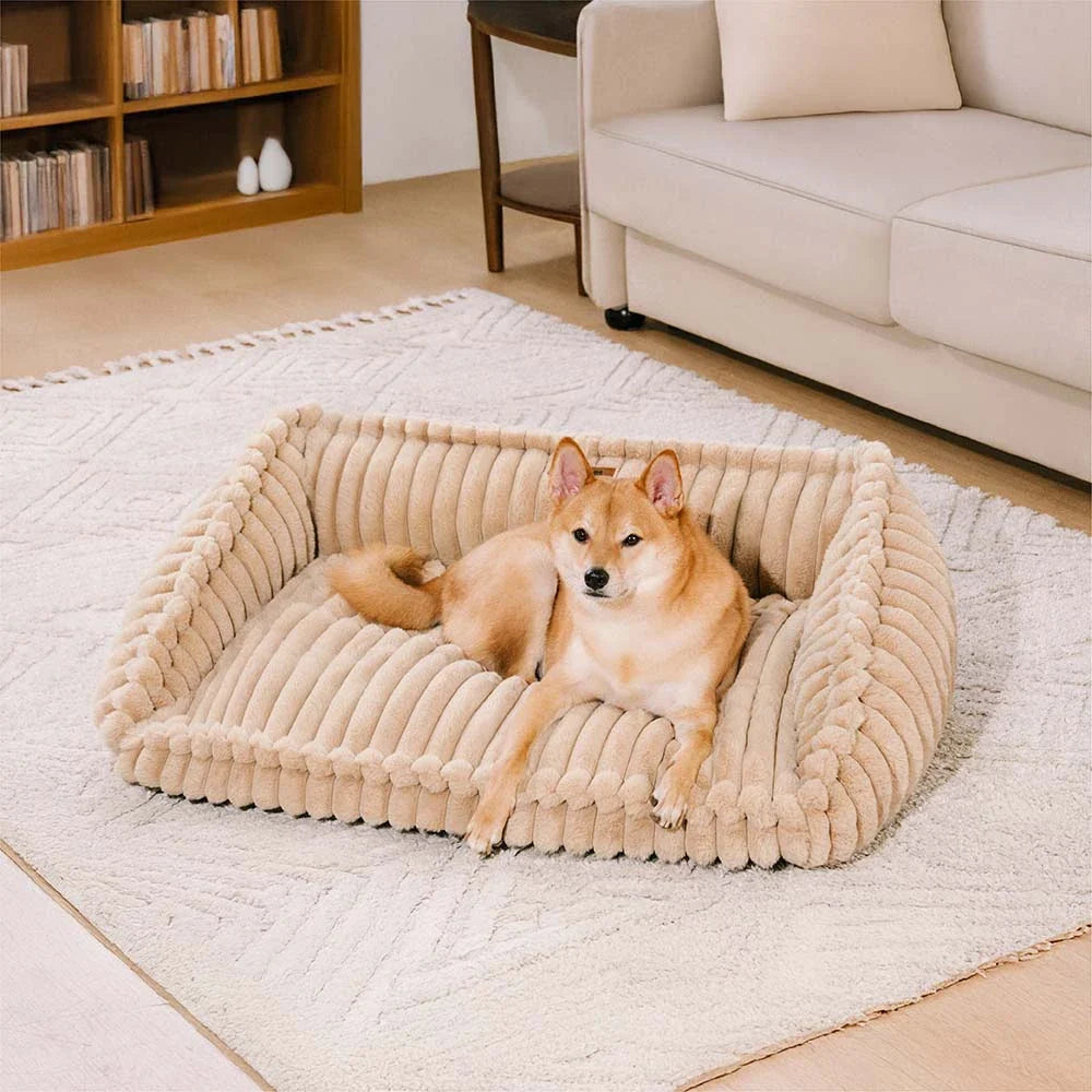 Plush Warmth Removable Orthopedic Wedge Bolster Dog Sofa Bed - CozySl... detail view 6 | Petix pet supplies for dogs and cats