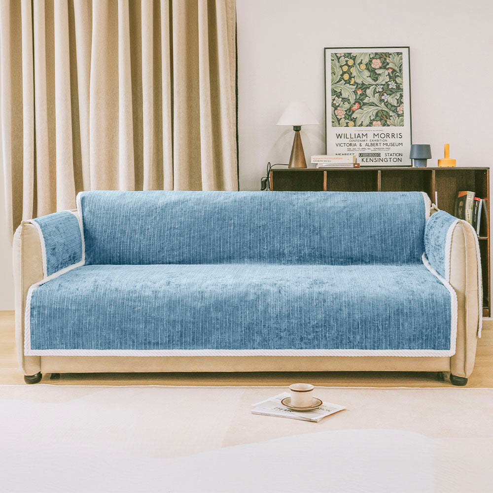 All-Season Anti-Slip Striped Pet Rug Furniture Protector with Armres... detail view 15 | Petix pet supplies for dogs and cats