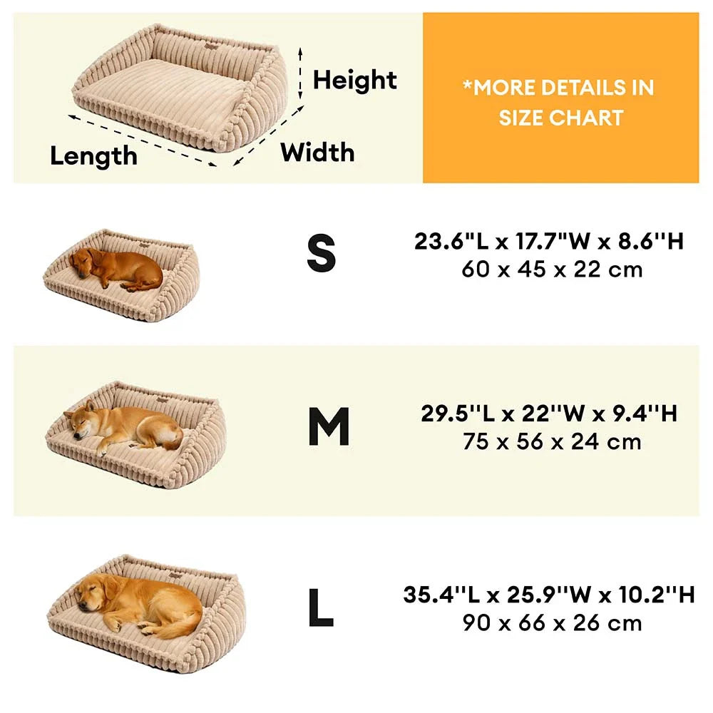 Plush Warmth Removable Orthopedic Wedge Bolster Dog Sofa Bed - CozySl... detail view 7 | Petix pet supplies for dogs and cats