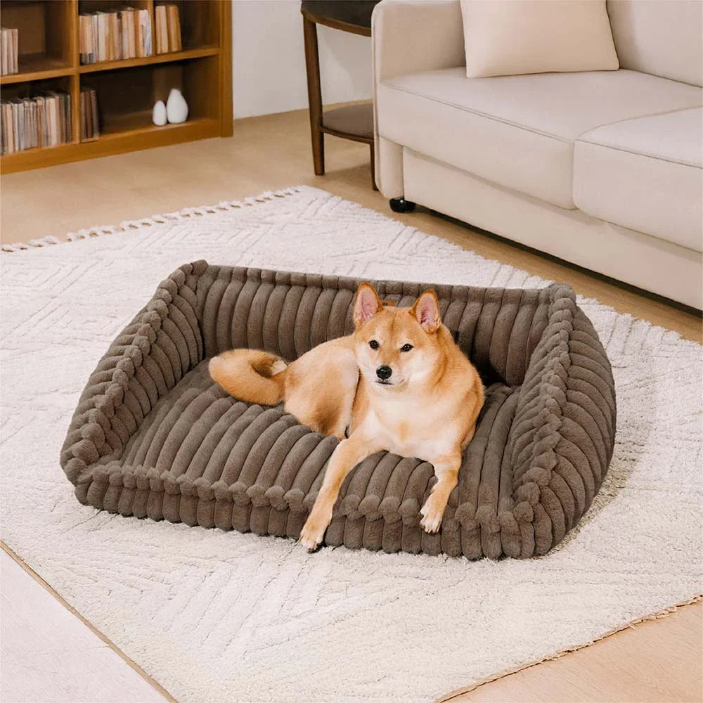 Plush Warmth Removable Orthopedic Wedge Bolster Dog Sofa Bed - CozySl... detail view 4 | Petix pet supplies for dogs and cats