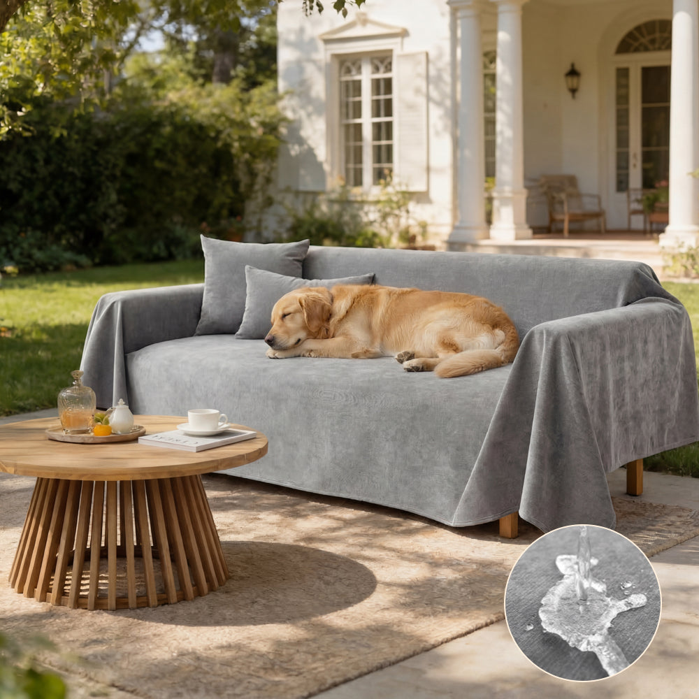 Soft and Waterproof Scratch-Resistant Non-Linting Throw Outdoor Couch... detail view 9 | Petix pet supplies for dogs and cats