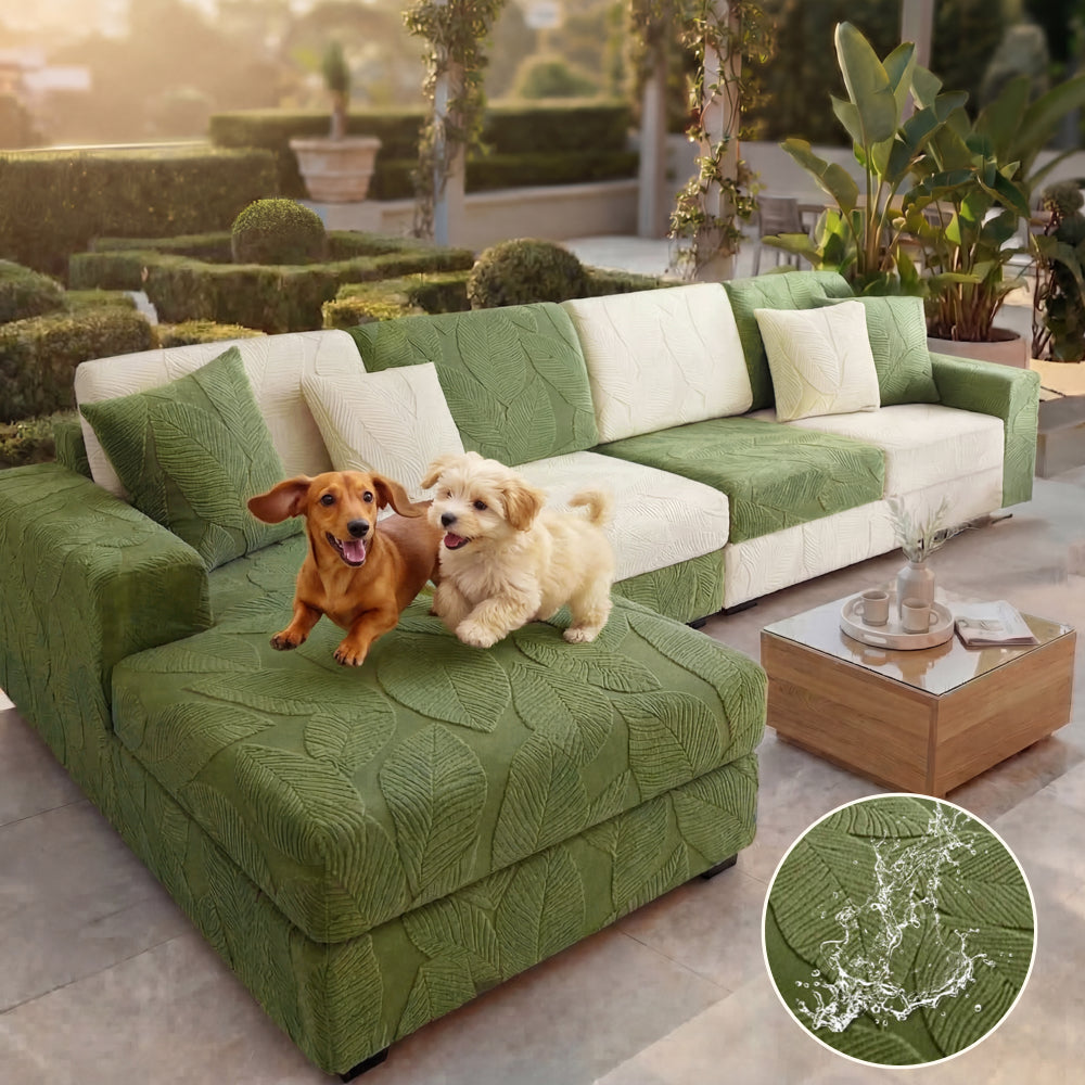 Modern Leaf Jacquard Water-Repellent Anti-Scratch Stretch Full Wrap O... detail view 5 | Petix pet supplies for dogs and cats