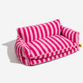 Trendy Striped Faux Lambswool Double Layer Dog & Cat Sofa Bed - Outdo... detail view 4 | Petix pet supplies for dogs and cats