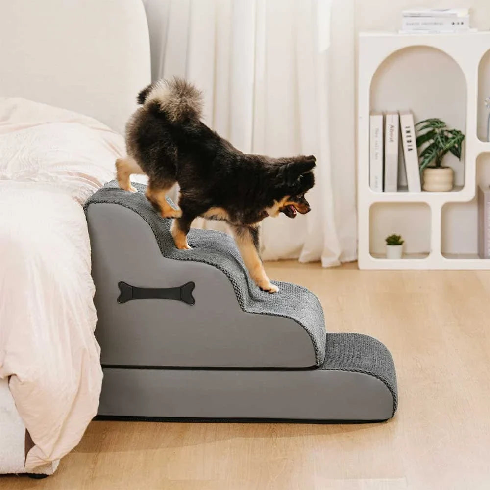Adjustable Non-Slip Washable Soft Dog Stairs with Gentle Ramp - Dog S... detail view 9 | Petix pet supplies for dogs and cats