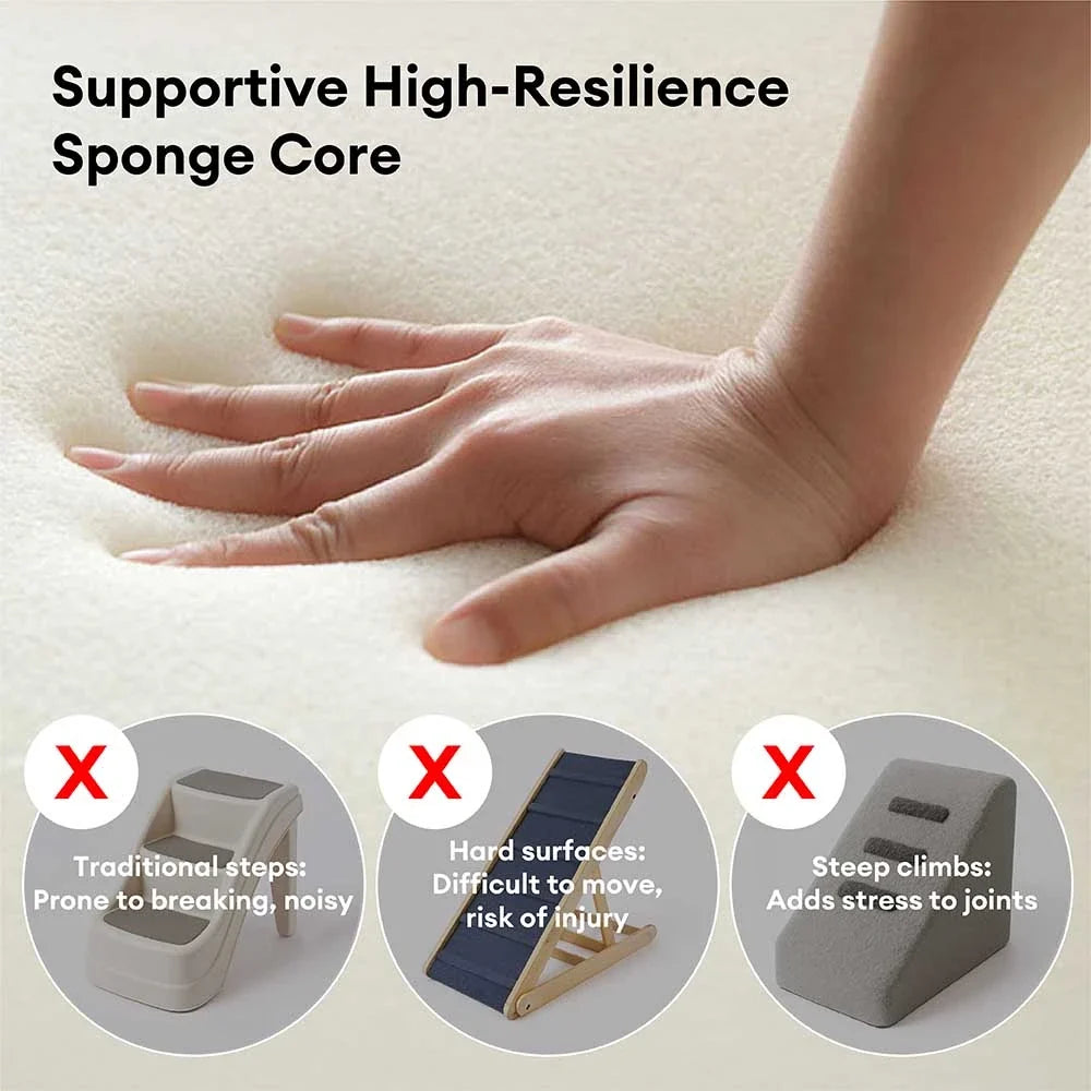 Adjustable Non-Slip Washable Soft Dog Stairs with Gentle Ramp - Dog S... detail view 6 | Petix pet supplies for dogs and cats