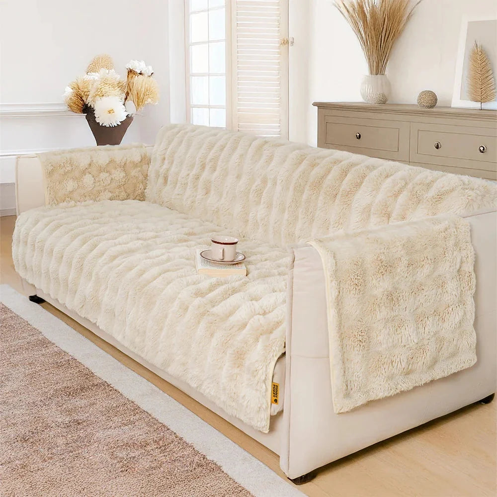 Water-resistant Fluffy Soft Furniture Protector Sectional Couch Cover... detail view 8 | Petix pet supplies for dogs and cats