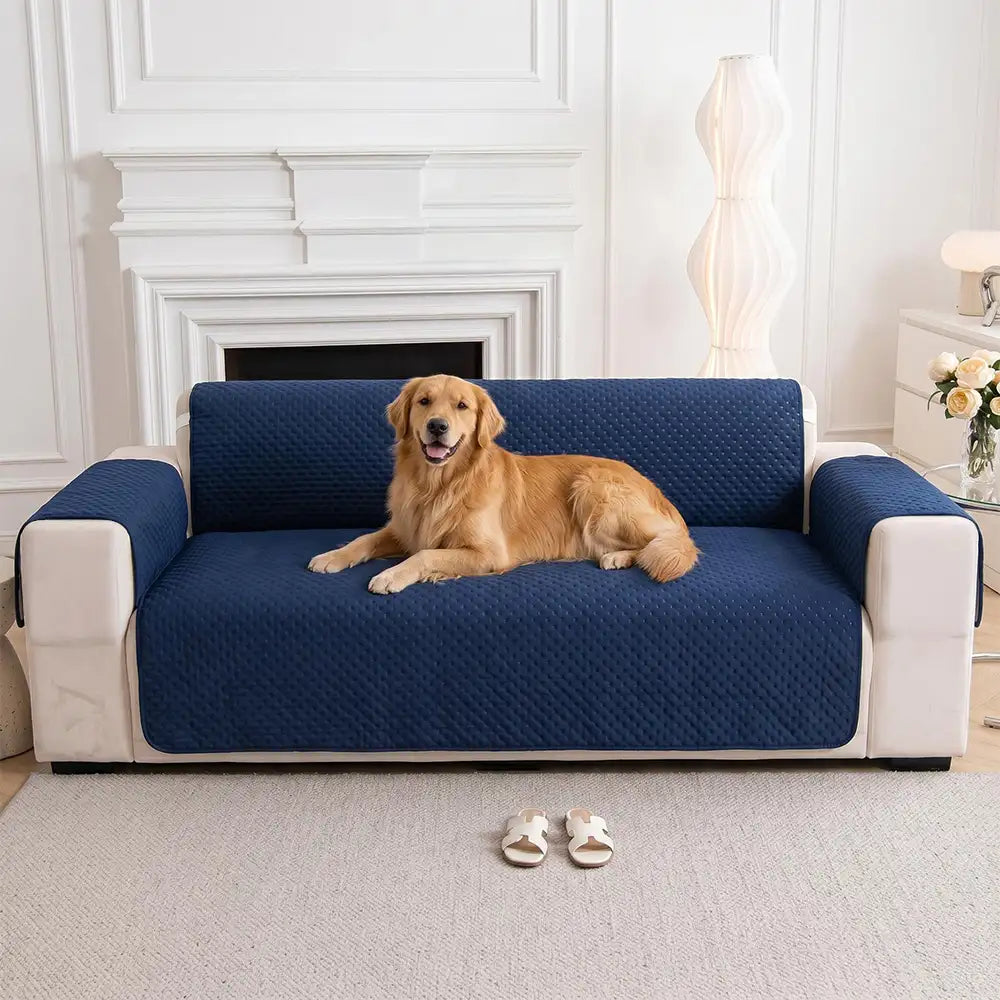 Water-Repellent Solid Color One Piece Couch Cover with Elastic Straps... detail view 3 | Petix pet supplies for dogs and cats