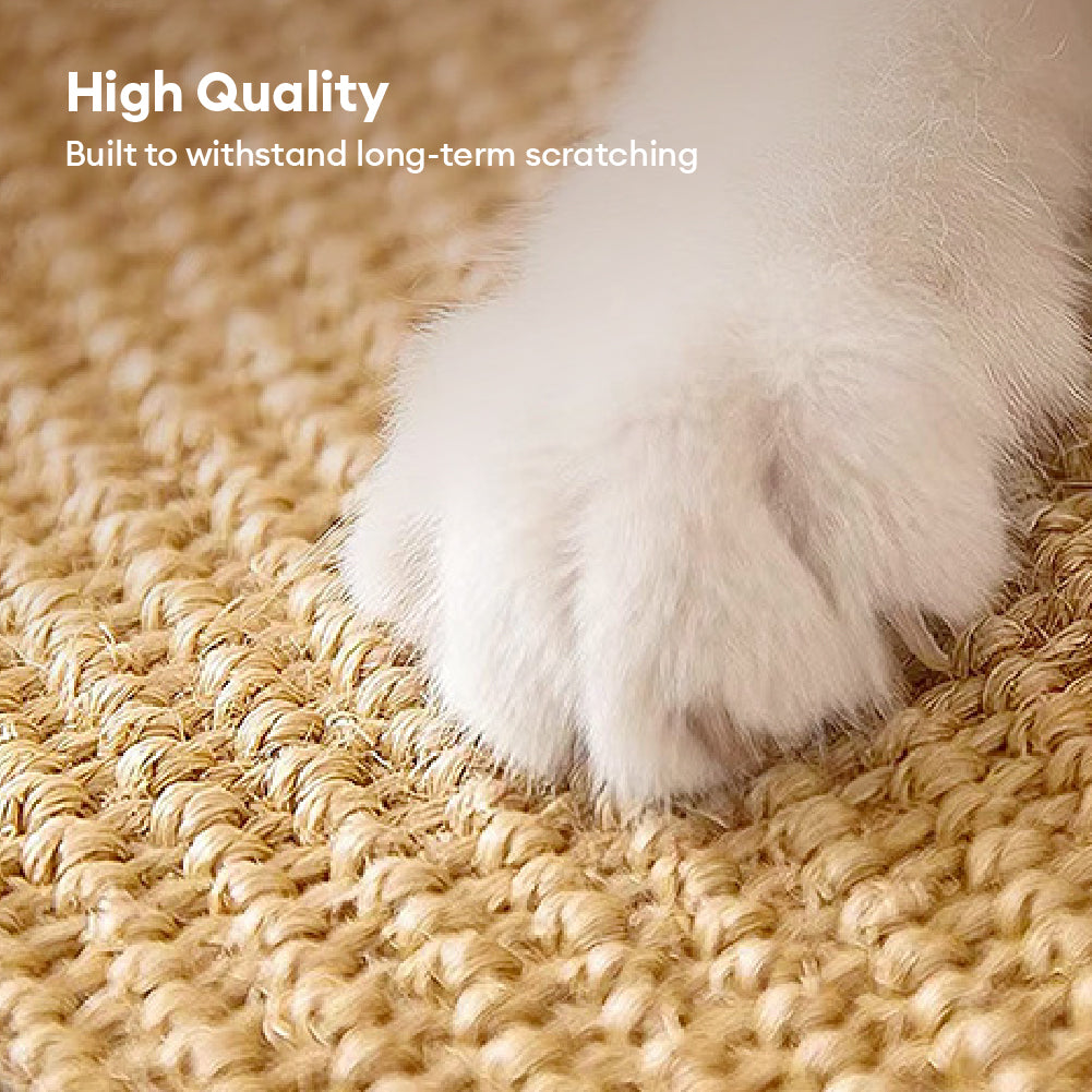 Faux Sisal Cat Scratcher Mat Sofa Protector with Velcro Tape - Scrat... detail view 13 | Petix pet supplies for dogs and cats