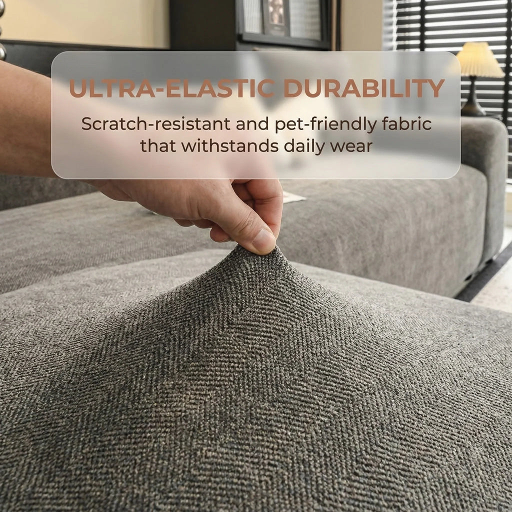Herringbone Full Coverage Scratch-Resistant Sofa Protection Magic Str... detail view 4 | Petix pet supplies for dogs and cats