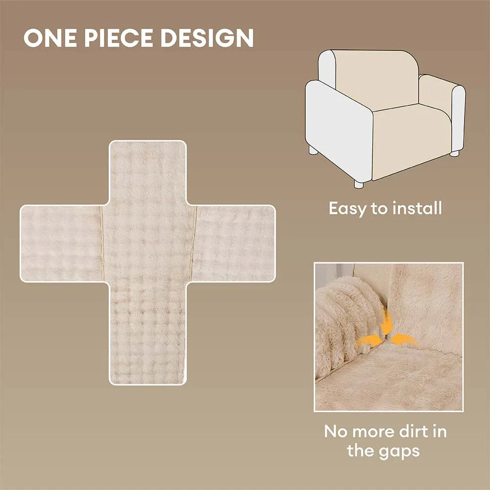 Water-resistant Fluffy Soft Furniture Protector Sectional Couch Cover... detail view 2 | Petix pet supplies for dogs and cats