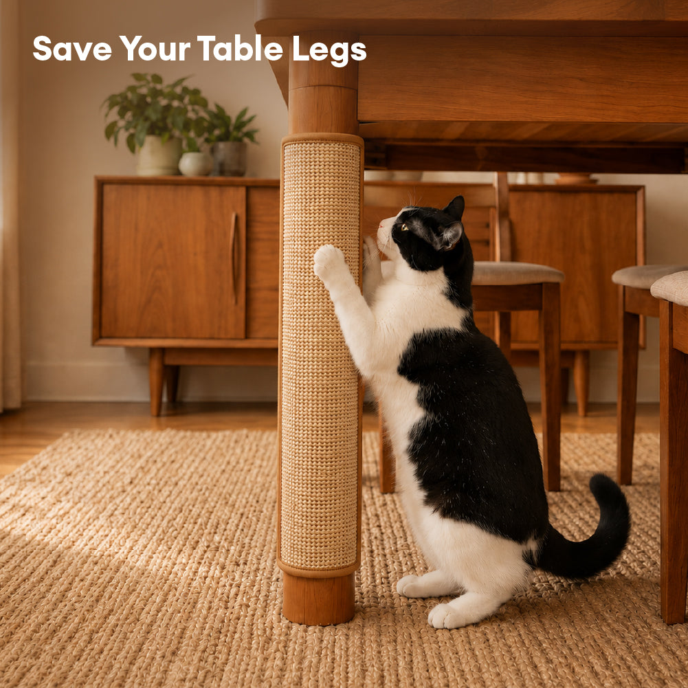 Faux Sisal Cat Scratcher Mat Sofa Protector with Velcro Tape - Scrat... detail view 11 | Petix pet supplies for dogs and cats