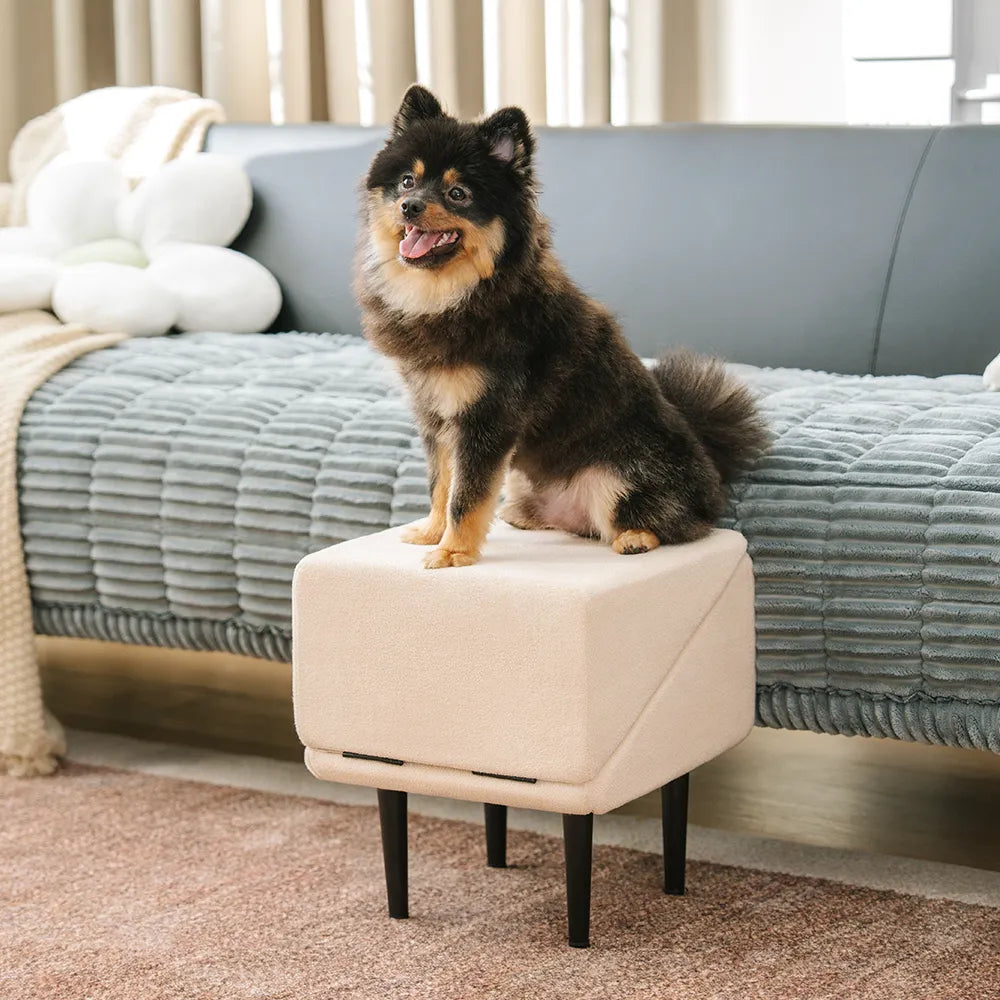 2-in-1 Convertible Wooden Home Step Stool Dog Ramp Stairs - Dog Stairs detail view 8 | Petix pet supplies for dogs and cats