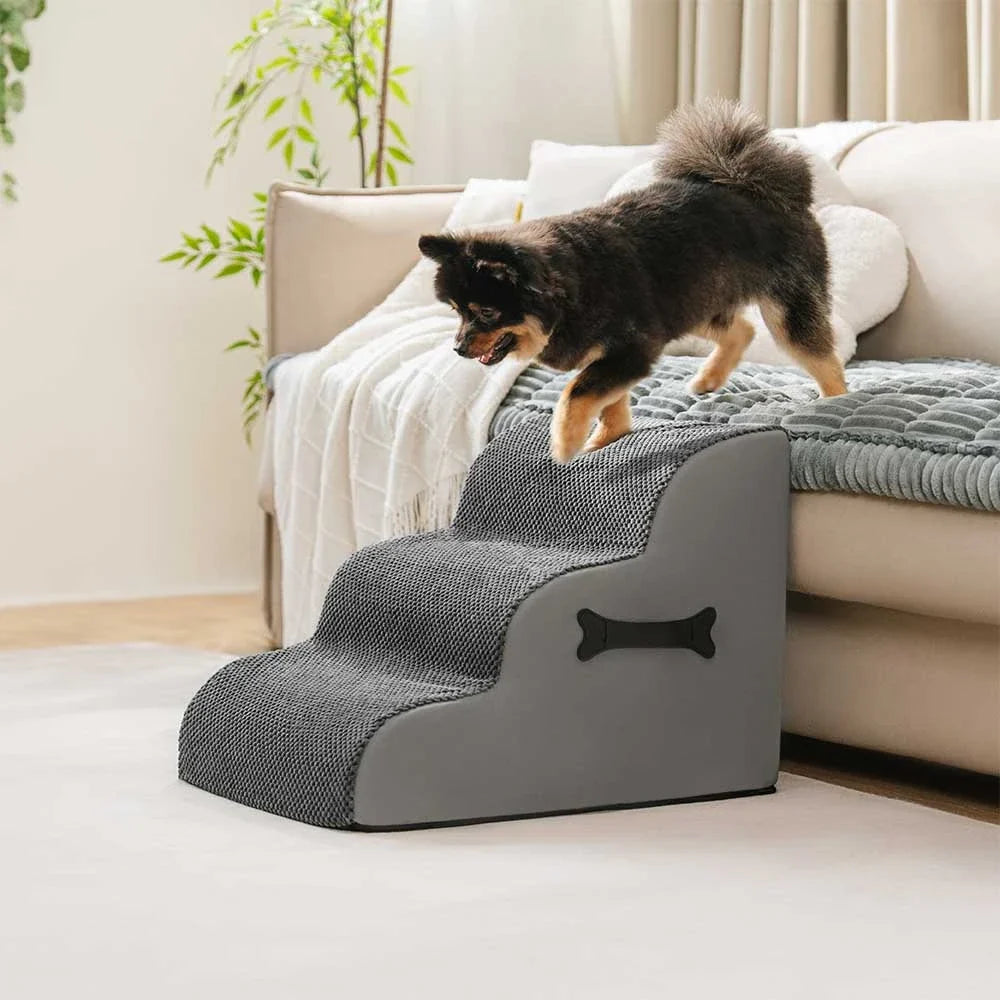 Adjustable Non-Slip Washable Soft Dog Stairs with Gentle Ramp - Dog S... detail view 2 | Petix pet supplies for dogs and cats