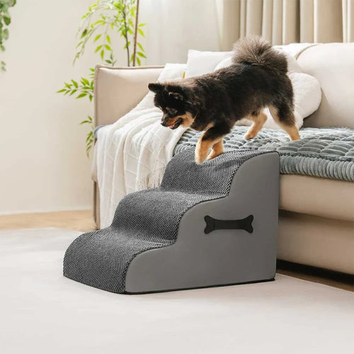 Adjustable Non-Slip Washable Soft Dog Stairs with Gentle Ramp - Dog S... detail view 2 | Petix pet supplies for dogs and cats