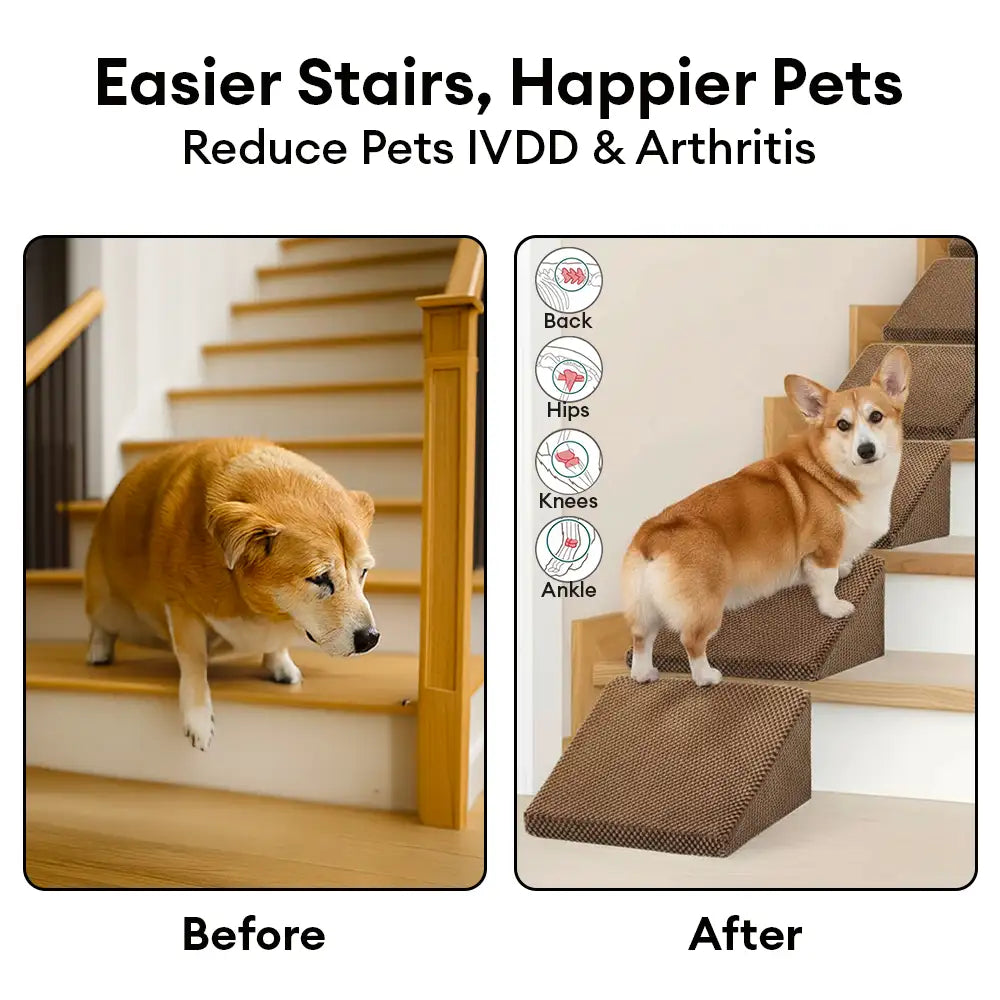 Modular Foam Dog Ramp Stairs for Staircase Stairs with Velcro - Dog S... detail view 4 | Petix pet supplies for dogs and cats