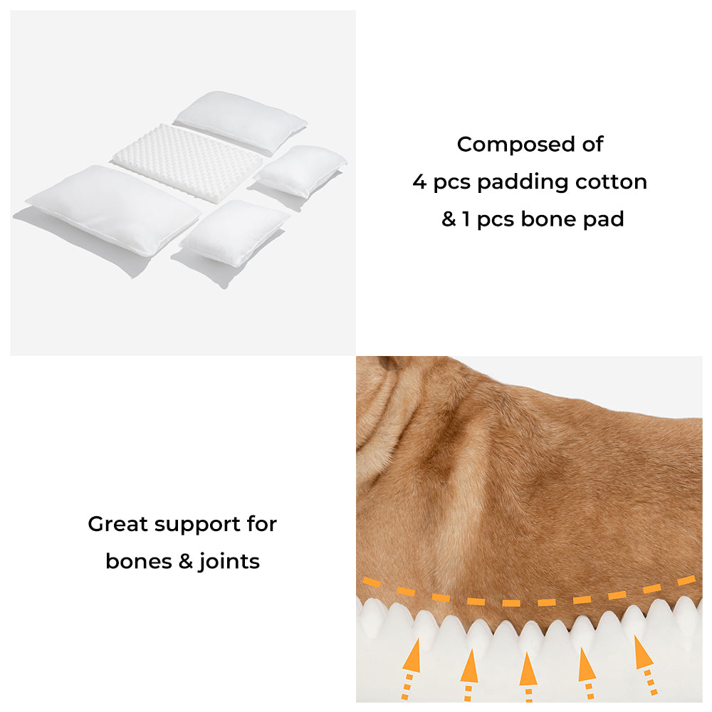 Trendy Striped Faux Lambswool Double Layer Dog & Cat Sofa Bed - Outd... detail view 11 | Petix pet supplies for dogs and cats