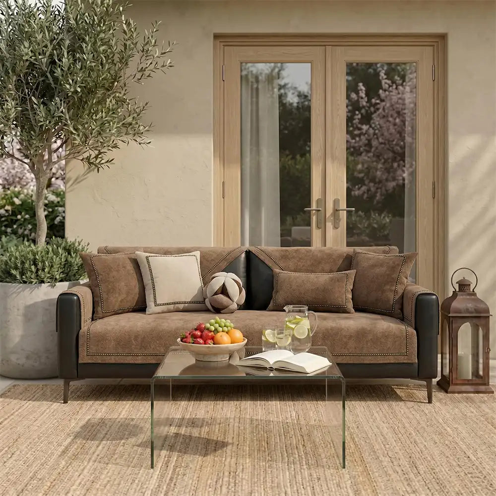Simple Modern Jacquard High-Weight Non-Slip Chenille Outdoor Couch C... detail view 12 | Petix pet supplies for dogs and cats