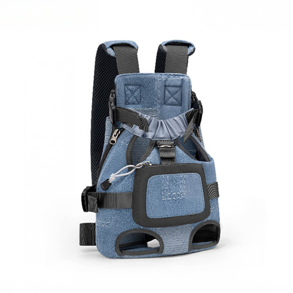 Breathable and Adjustable Portable Front-Hugging Backpac... lifestyle and size view 10 | Petix pet supplies for dogs and cats