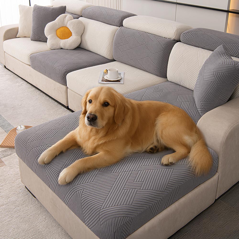 Modern Geometric Stretch Full-Wrap Magic Couch Cover - Couch Cover detail view 3 | Petix pet supplies for dogs and cats