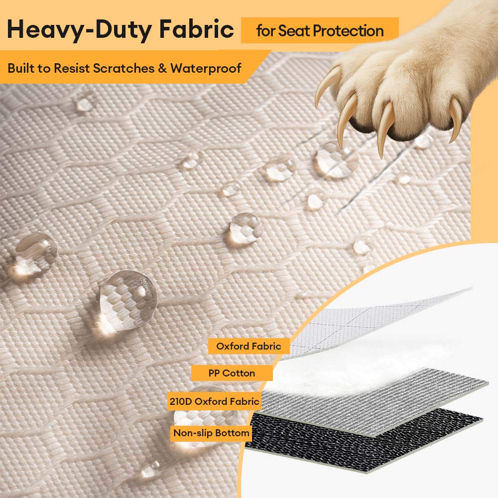 Waterproof Multi-Use Car Dog Seat Cover – Convertible Back Seat Prote... detail view 4 | Petix pet supplies for dogs and cats