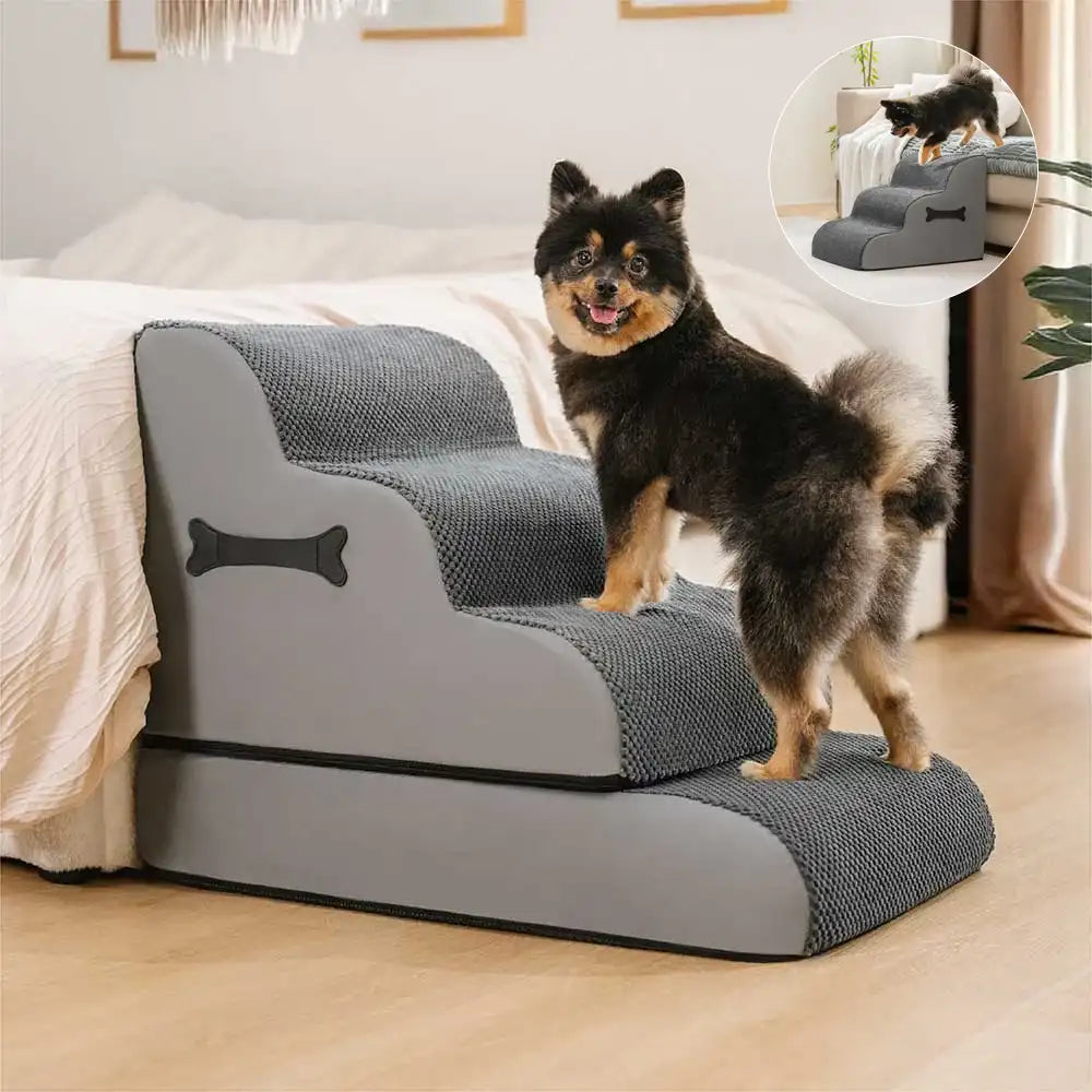 Adjustable Non-Slip Washable Soft Dog Stairs with Gentle Ramp... main product image | Petix pet supplies for dogs and cats