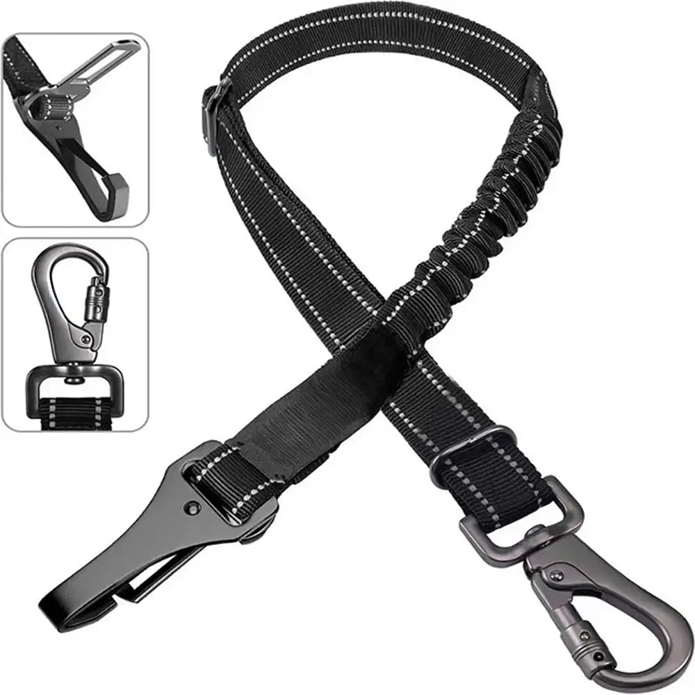 3 in 1 Dog Car Seat Belt Bungee With 360° Lockable Buckle & Hook... main product image | Petix pet supplies for dogs and cats