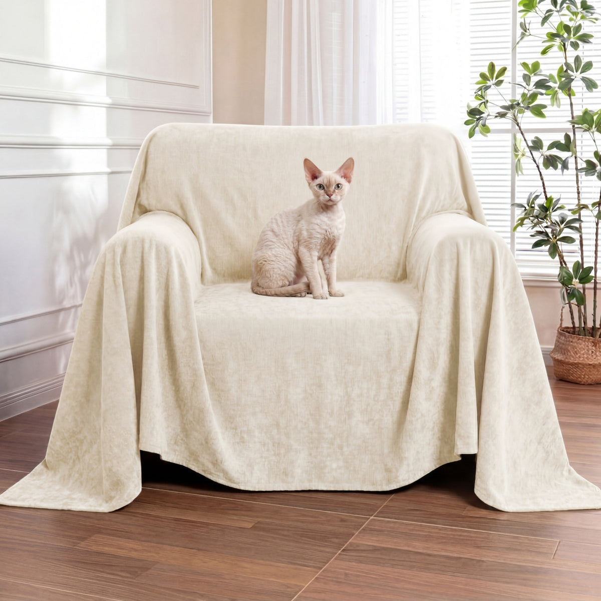 Soft and Waterproof Scratch-Resistant Non-Linting Throw Armchair Cov... detail view 15 | Petix pet supplies for dogs and cats