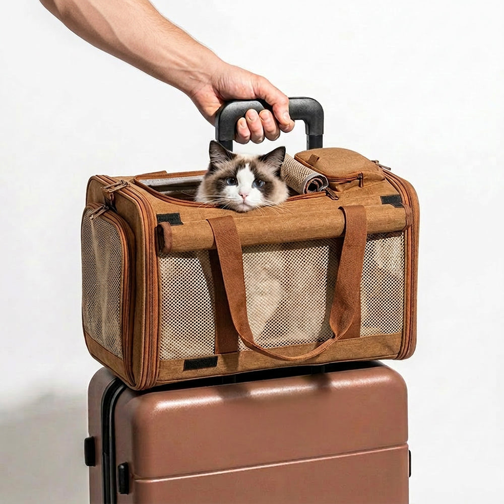 Airline Approved Portable Breathable Expandable Large-Capacity Cat Ca... detail view 2 | Petix pet supplies for dogs and cats