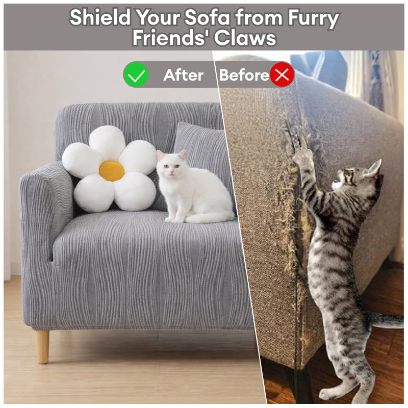 Jacquard Stretch Full-Cover Anti-scratch Armchair Cover - Couch Cover detail view 8 | Petix pet supplies for dogs and cats