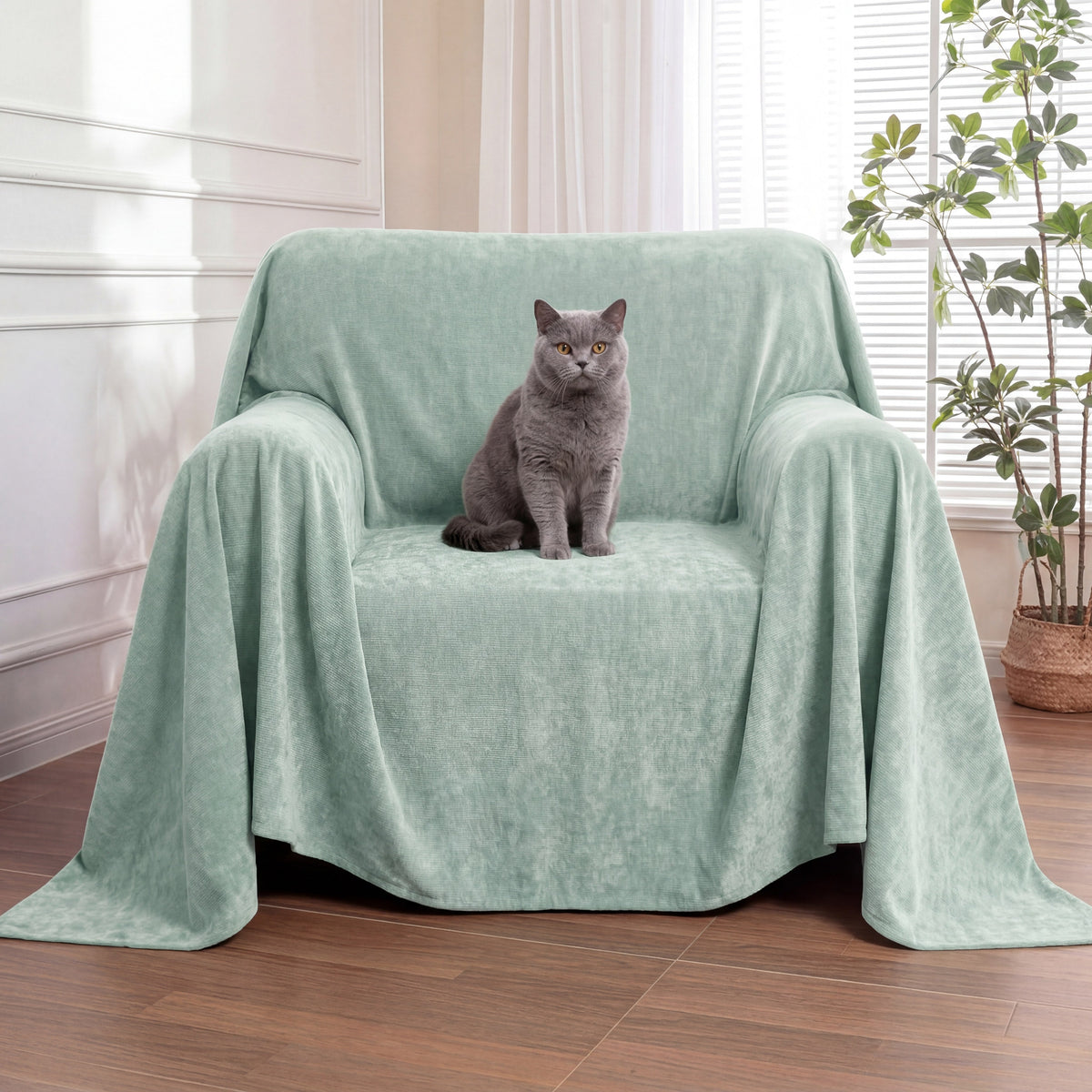 Soft and Waterproof Scratch-Resistant Non-Linting Throw Armchair Cove... detail view 4 | Petix pet supplies for dogs and cats