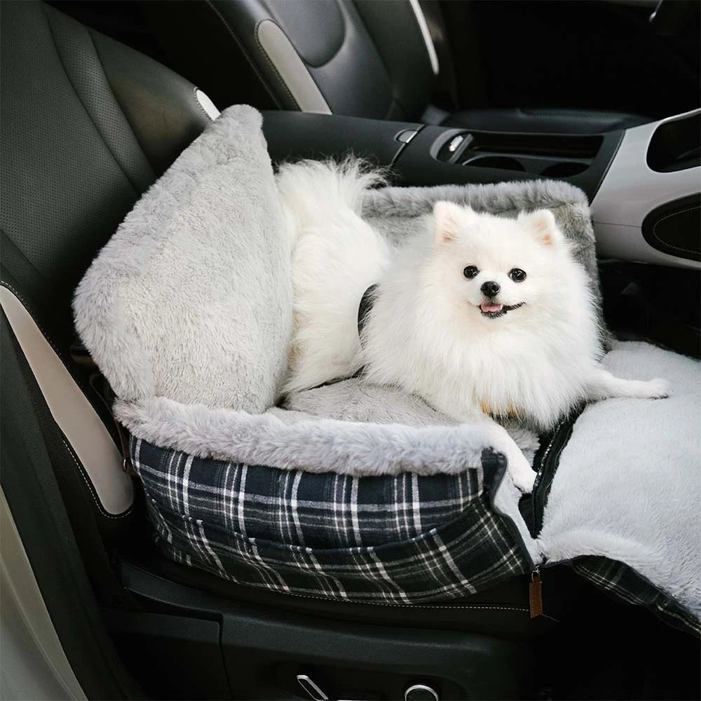 3 in 1 Fluffy Warmth Safe Dog Booster Car Seat Bed - Winter Cruiser... detail view 2 | Petix pet supplies for dogs and cats