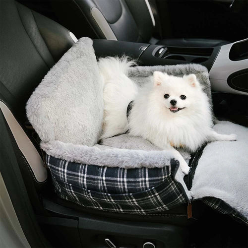 3 in 1 Fluffy Warmth Safe Dog Booster Car Seat Bed - Winter Cruiser... detail view 2 | Petix pet supplies for dogs and cats