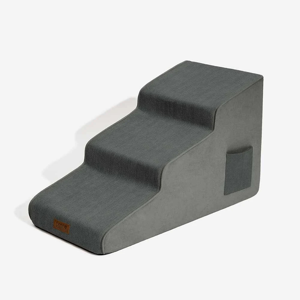 Chenille Extra Wide Non-Slip Removable Sponge Pet Stairs... lifestyle and size view 16 | Petix pet supplies for dogs and cats