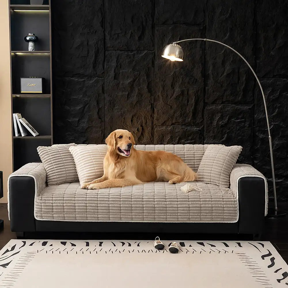 One-Piece Cozy Flannel Sofa Protection Non-Slip Recliner Couch Cover... detail view 19 | Petix pet supplies for dogs and cats